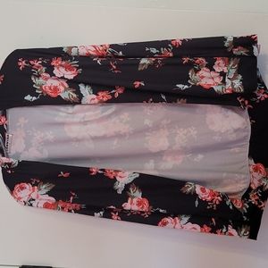 Womans medium floral cardigan